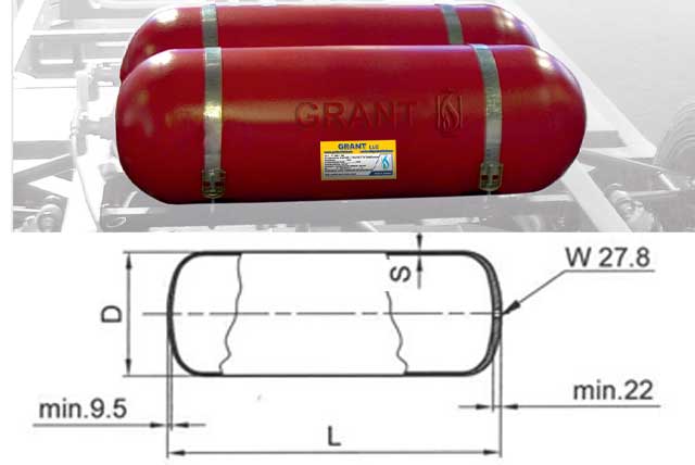 ТИП 1 – Цельнометаллические газовые баллоны.
